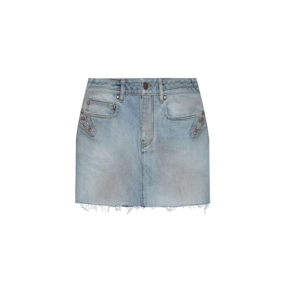 Short denim skirt